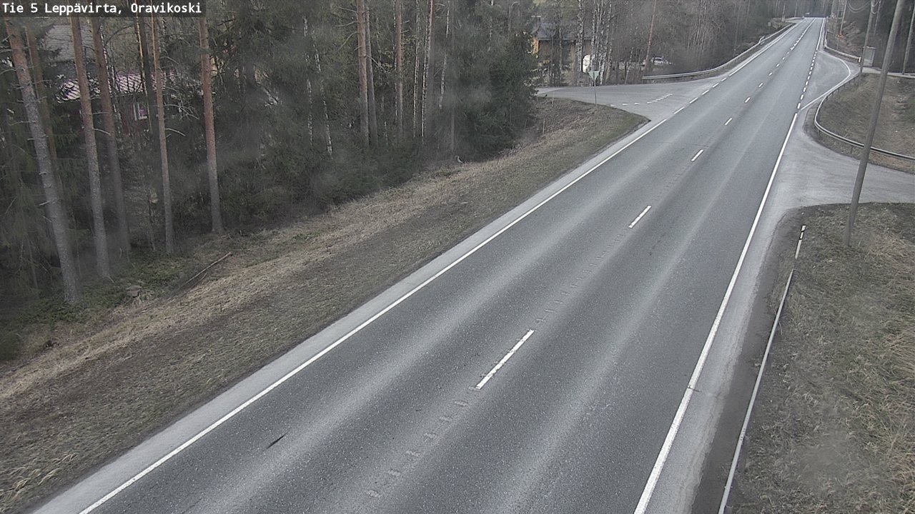 Weather Camera Image Road 5 Leppävirta, Oravikoski, Leppävirta, Pohjois-Savo