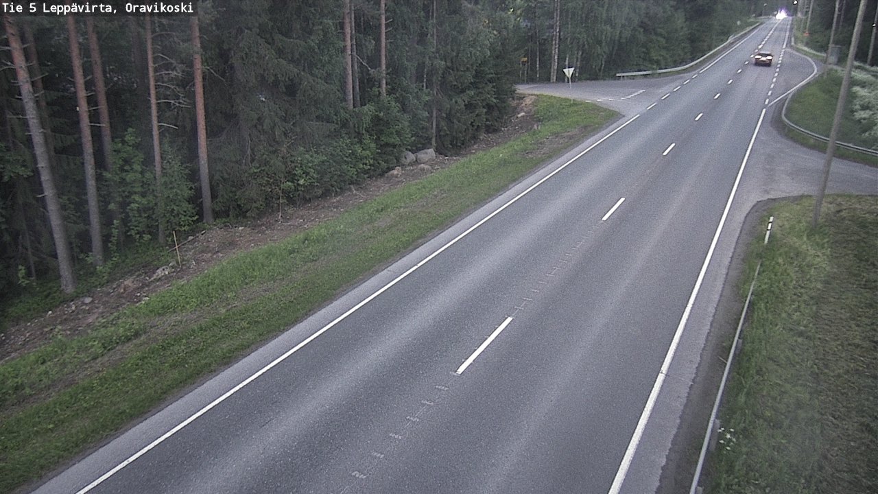 Weather Camera Image Väg 5 Leppävirta, Oravikoski, Leppävirta, Pohjois-Savo