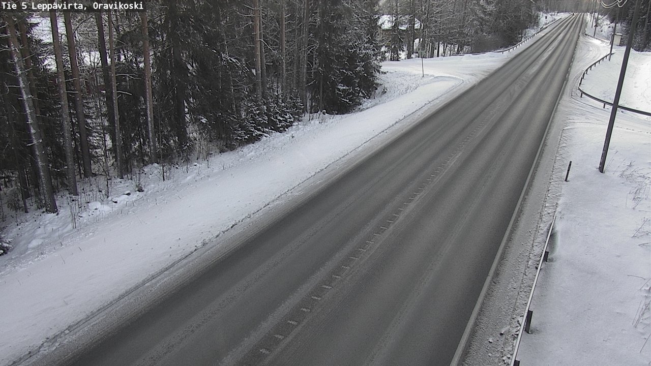 Weather Camera Image Väg 5 Leppävirta, Oravikoski, Leppävirta, Pohjois-Savo