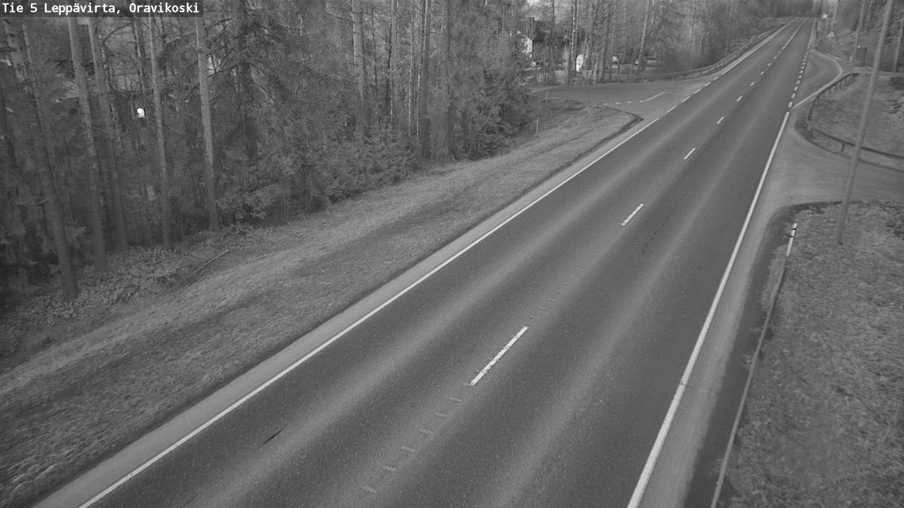 Weather Camera Image Väg 5 Leppävirta, Oravikoski, Leppävirta, Pohjois-Savo