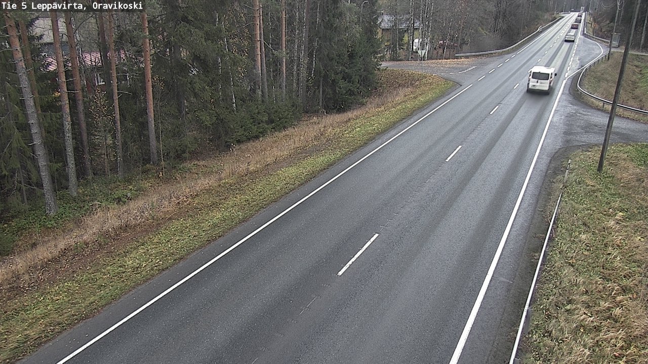 Weather Camera Image Väg 5 Leppävirta, Oravikoski, Leppävirta, Pohjois-Savo