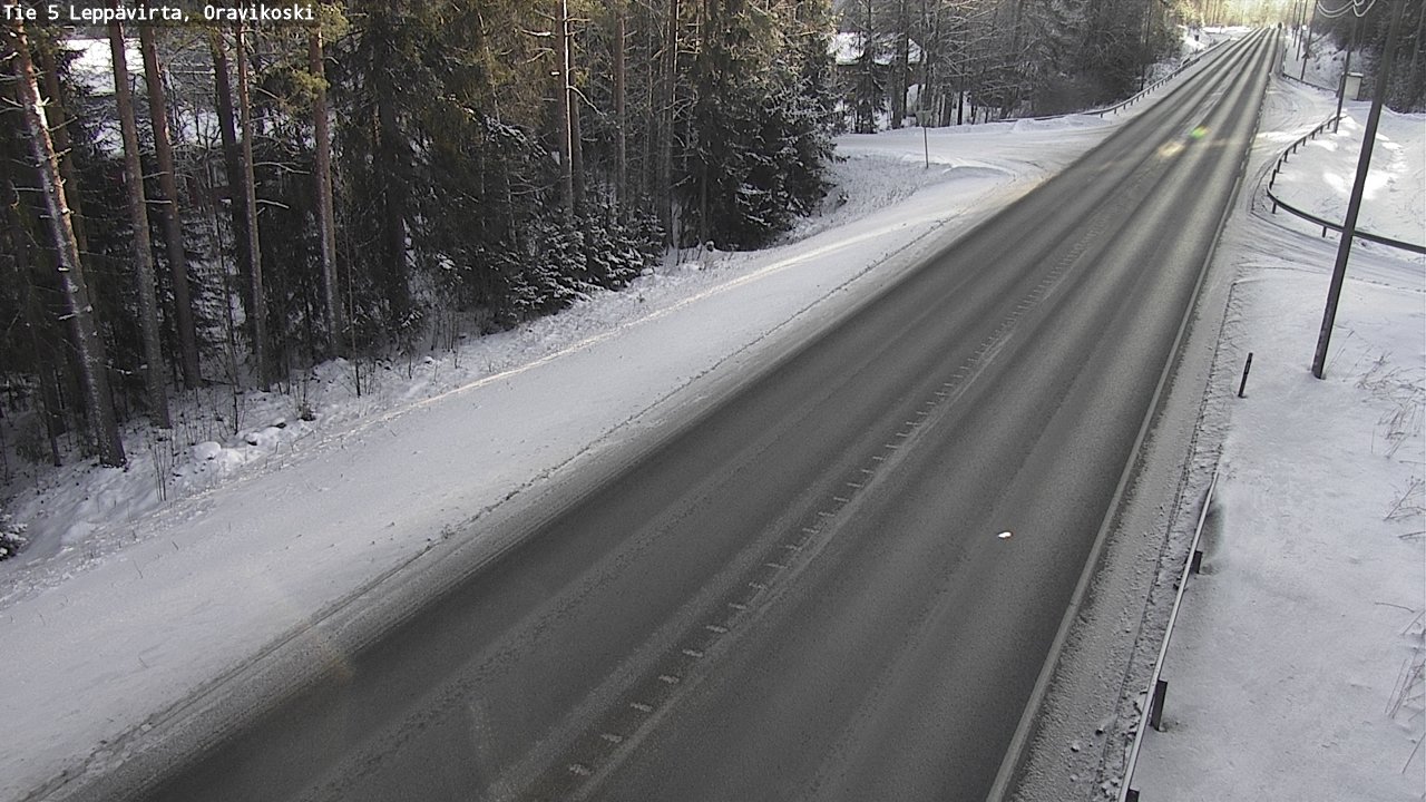 Weather Camera Image Väg 5 Leppävirta, Oravikoski, Leppävirta, Pohjois-Savo