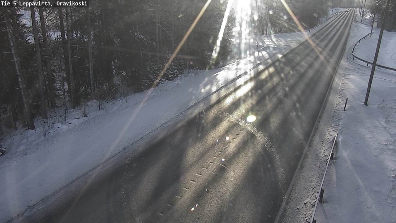 Weather Camera Image Väg 5 Leppävirta, Oravikoski, Leppävirta, Pohjois-Savo