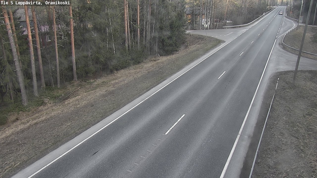Weather Camera Image Väg 5 Leppävirta, Oravikoski, Leppävirta, Pohjois-Savo