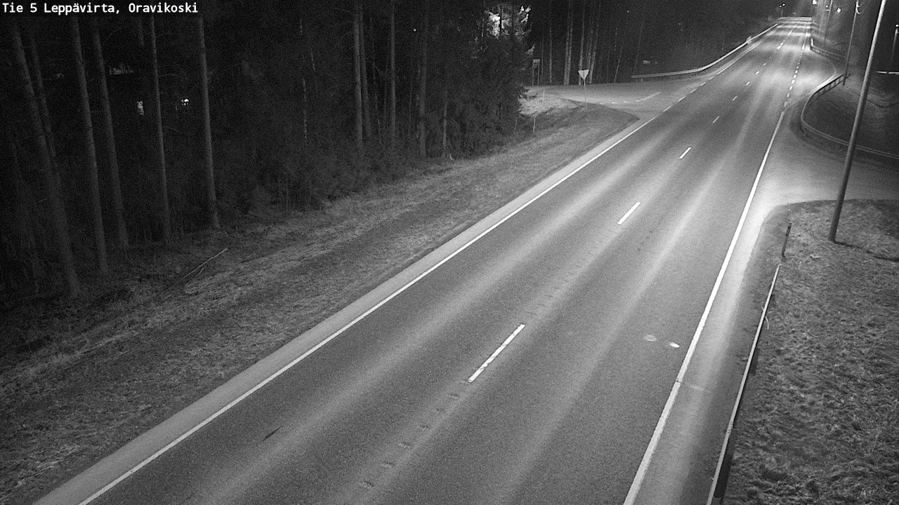 Weather Camera Image Väg 5 Leppävirta, Oravikoski, Leppävirta, Pohjois-Savo