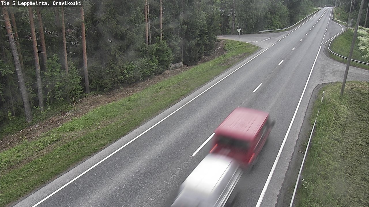 Weather Camera Image Väg 5 Leppävirta, Oravikoski, Leppävirta, Pohjois-Savo