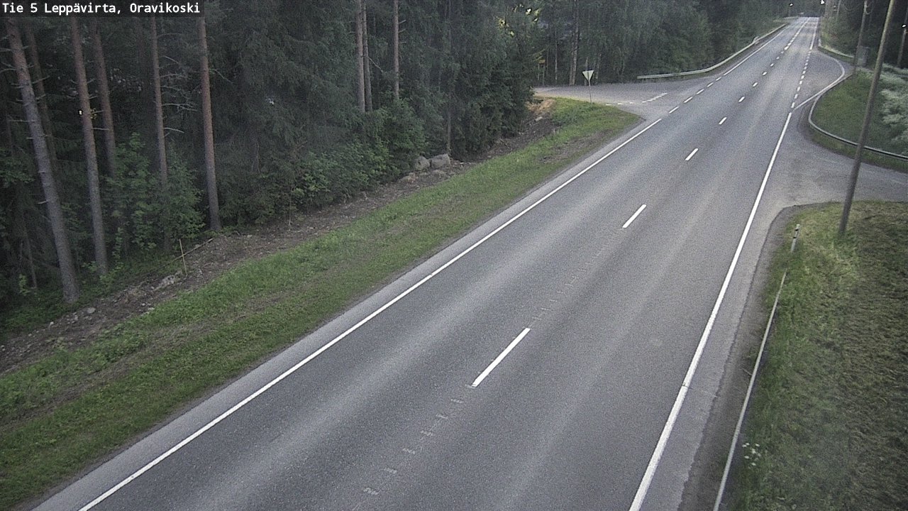 Weather Camera Image Väg 5 Leppävirta, Oravikoski, Leppävirta, Pohjois-Savo