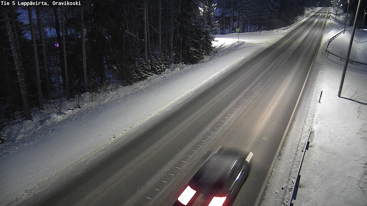 Weather Camera Image Väg 5 Leppävirta, Oravikoski, Leppävirta, Pohjois-Savo