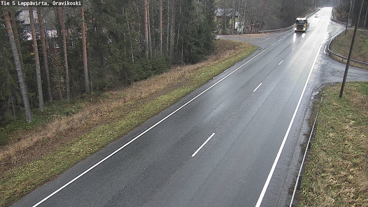 Weather Camera Image Väg 5 Leppävirta, Oravikoski, Leppävirta, Pohjois-Savo
