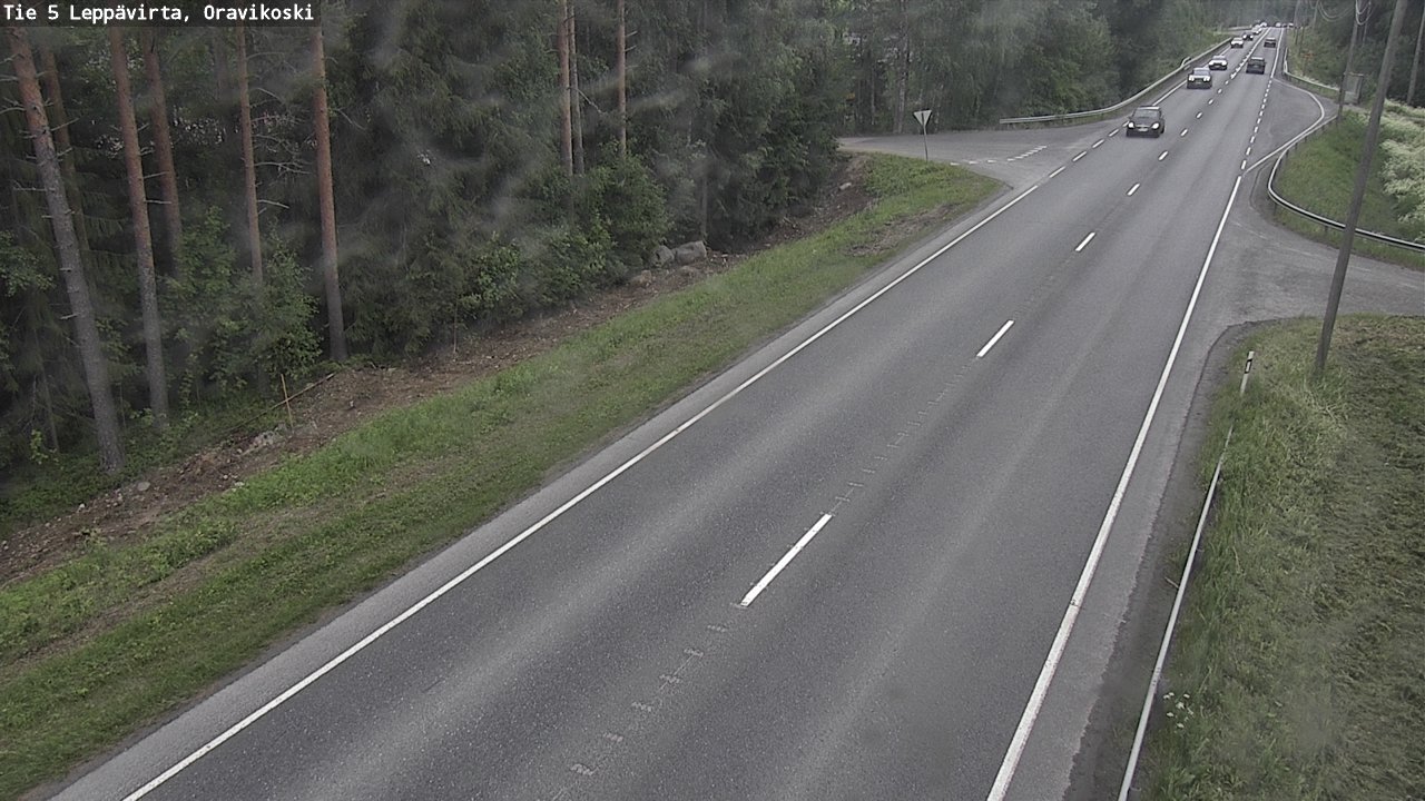 Weather Camera Image Väg 5 Leppävirta, Oravikoski, Leppävirta, Pohjois-Savo
