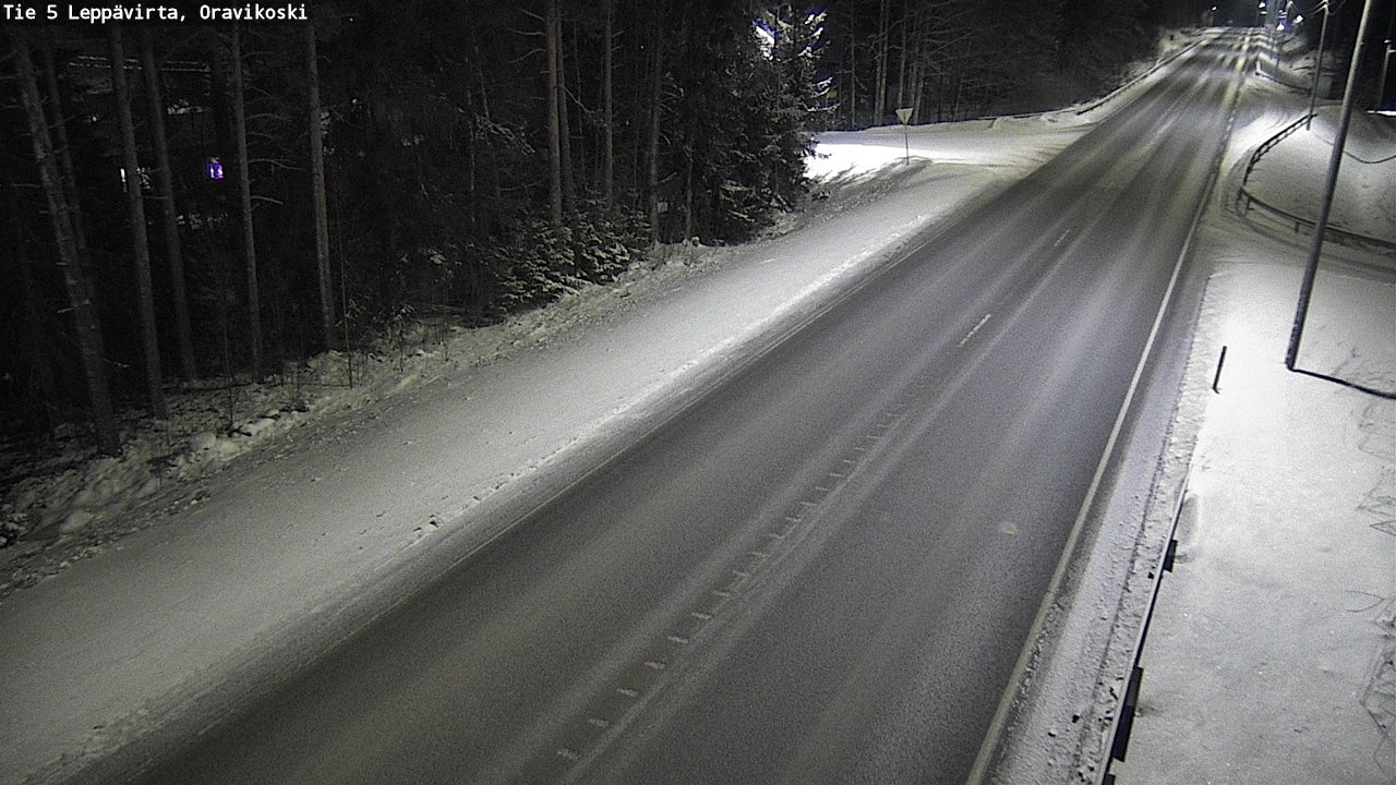 Weather Camera Image Väg 5 Leppävirta, Oravikoski, Leppävirta, Pohjois-Savo