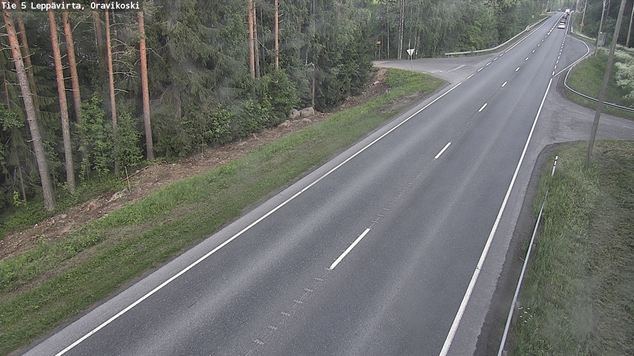 Weather Camera Image Väg 5 Leppävirta, Oravikoski, Leppävirta, Pohjois-Savo