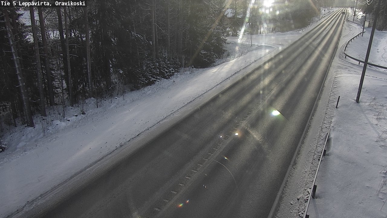 Weather Camera Image Väg 5 Leppävirta, Oravikoski, Leppävirta, Pohjois-Savo