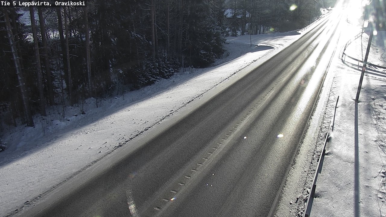 Weather Camera Image Väg 5 Leppävirta, Oravikoski, Leppävirta, Pohjois-Savo