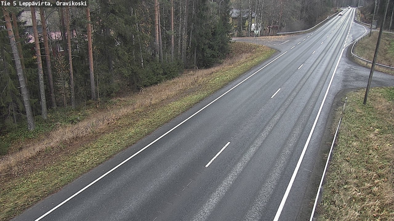 Weather Camera Image Väg 5 Leppävirta, Oravikoski, Leppävirta, Pohjois-Savo