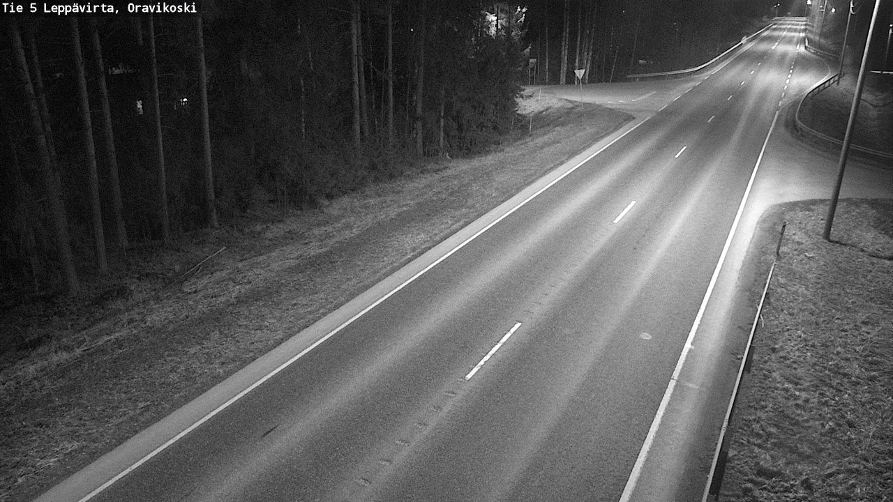 Weather Camera Image Väg 5 Leppävirta, Oravikoski, Leppävirta, Pohjois-Savo