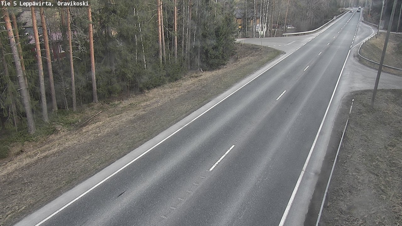 Weather Camera Image Väg 5 Leppävirta, Oravikoski, Leppävirta, Pohjois-Savo
