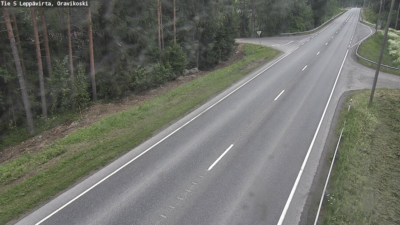 Weather Camera Image Väg 5 Leppävirta, Oravikoski, Leppävirta, Pohjois-Savo