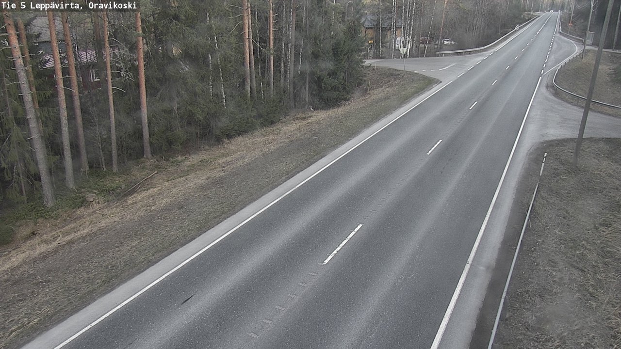 Weather Camera Image Väg 5 Leppävirta, Oravikoski, Leppävirta, Pohjois-Savo