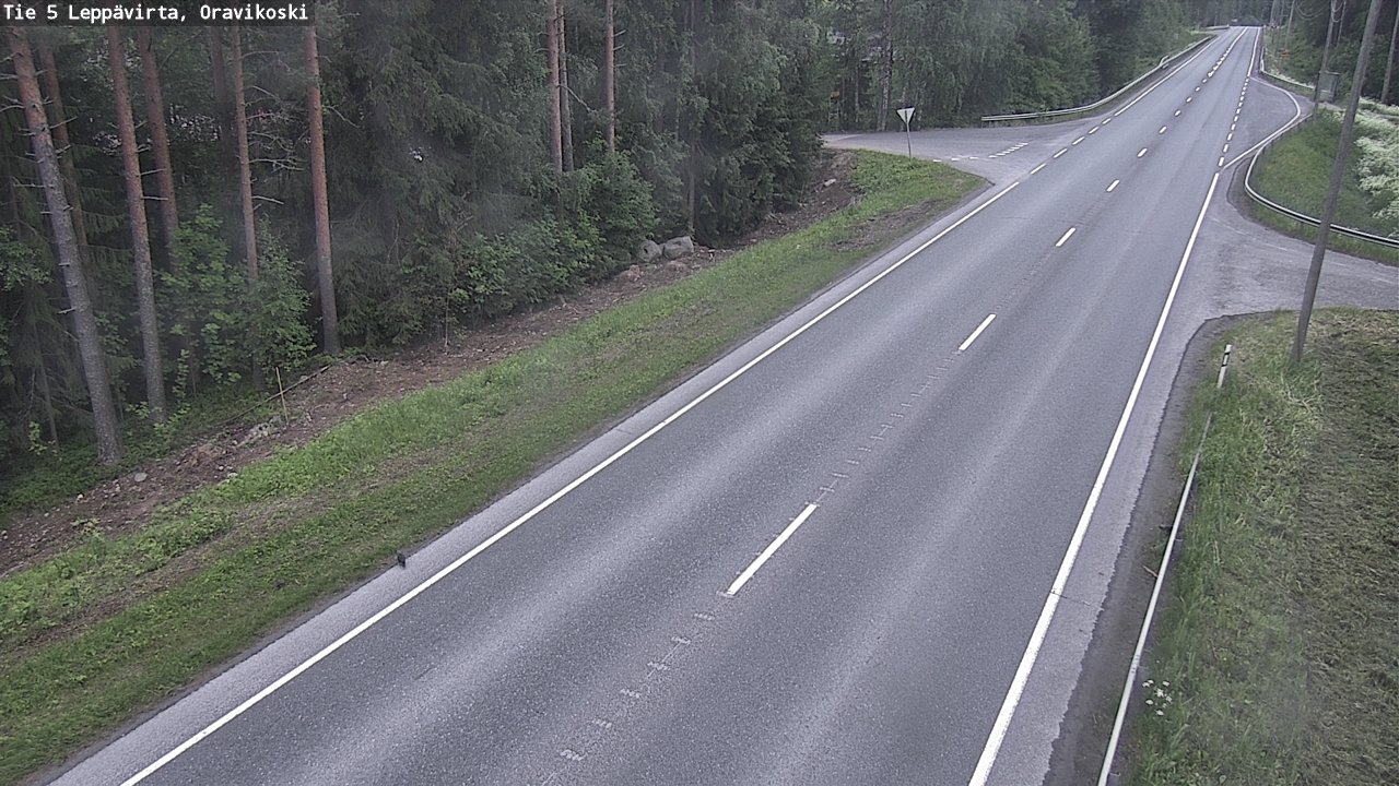 Weather Camera Image Väg 5 Leppävirta, Oravikoski, Leppävirta, Pohjois-Savo
