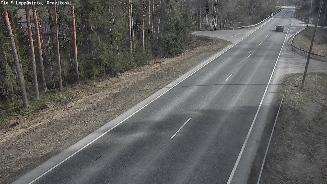 Weather Camera Image Väg 5 Leppävirta, Oravikoski, Leppävirta, Pohjois-Savo