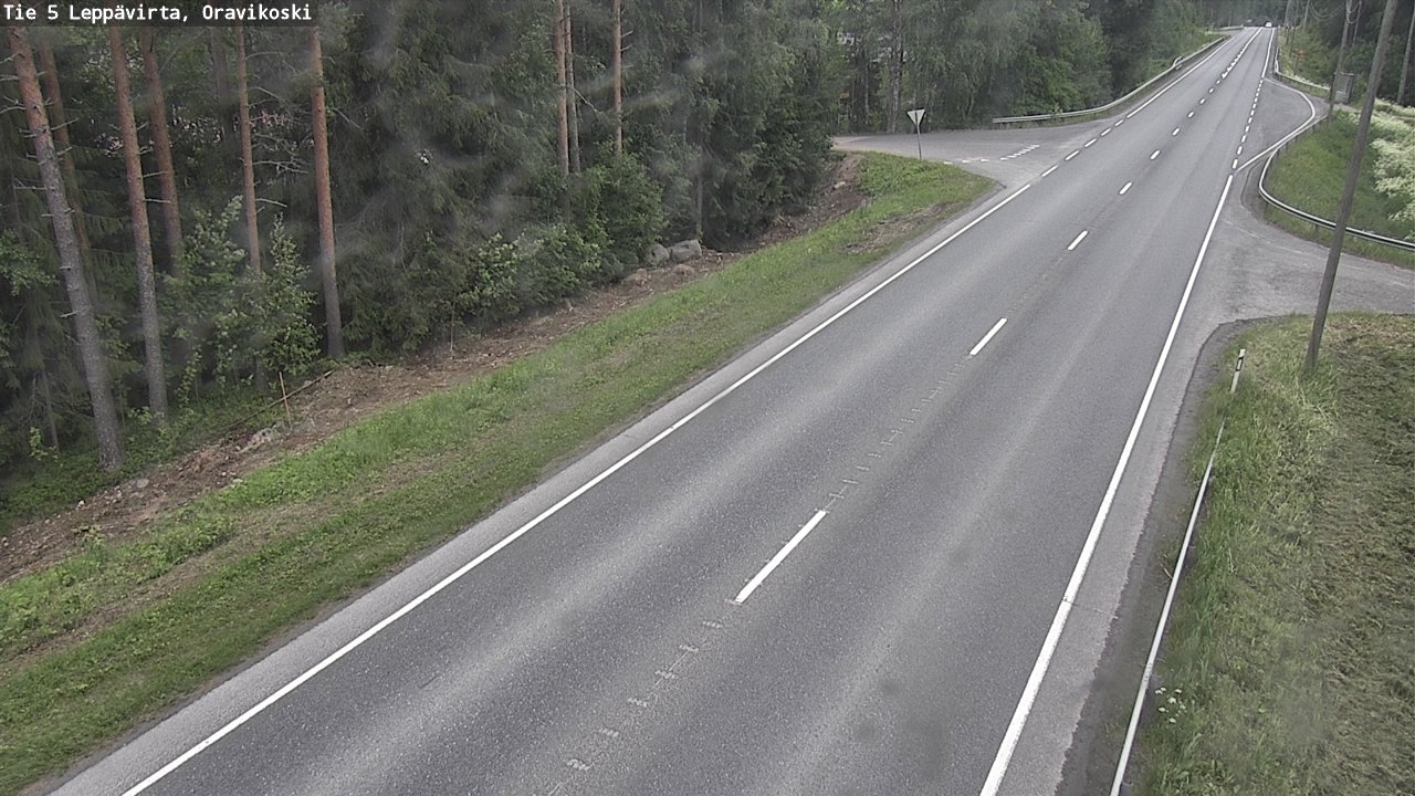 Weather Camera Image Väg 5 Leppävirta, Oravikoski, Leppävirta, Pohjois-Savo