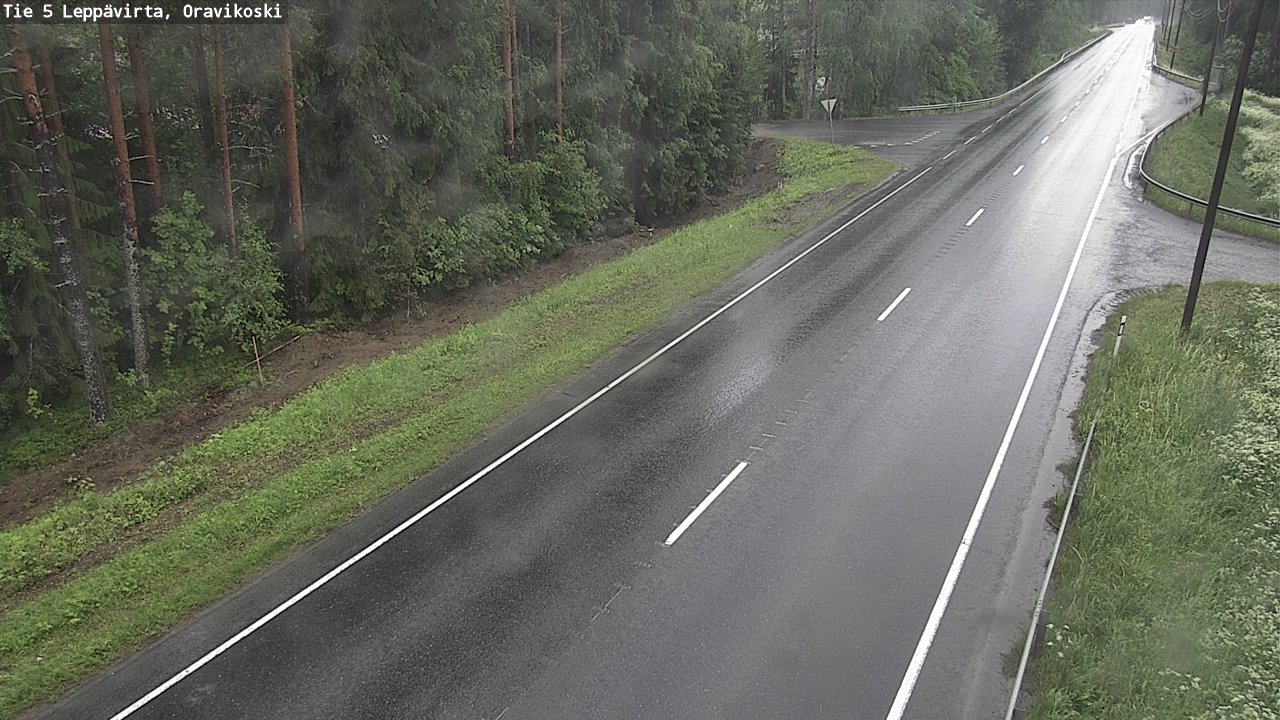 Weather Camera Image Road 5 Leppävirta, Oravikoski, Leppävirta, Pohjois-Savo