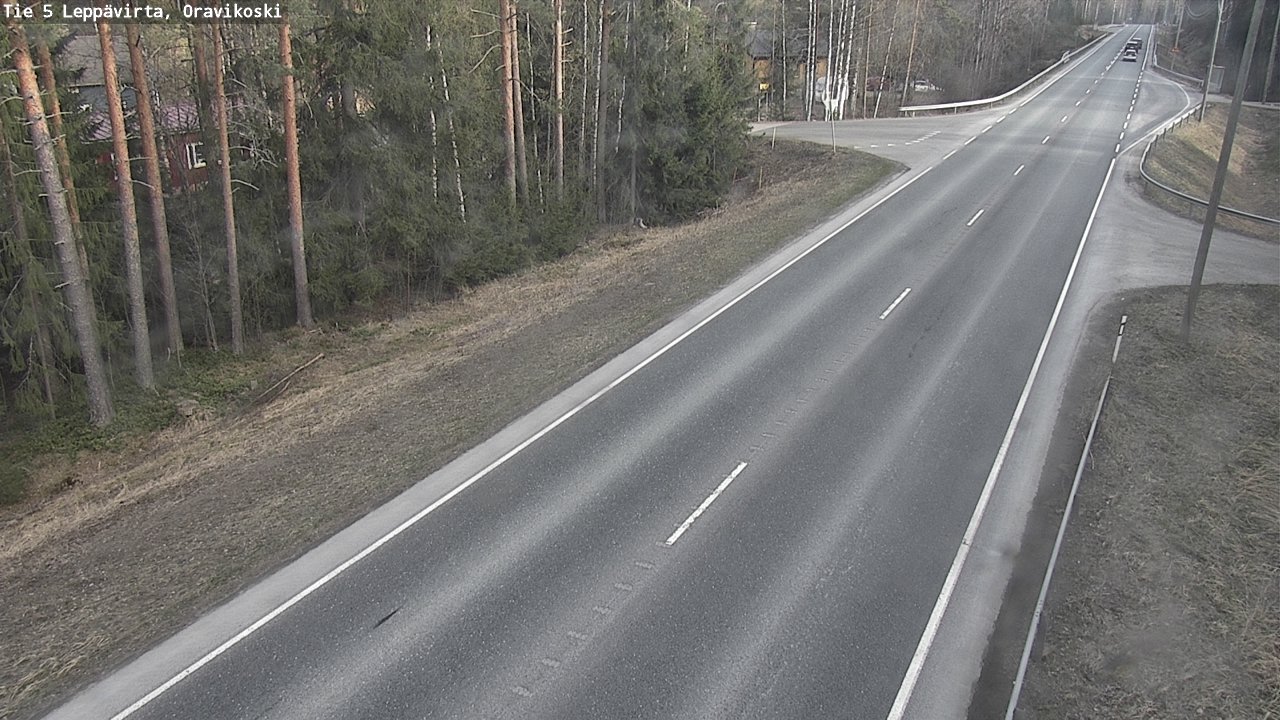 Weather Camera Image Väg 5 Leppävirta, Oravikoski, Leppävirta, Pohjois-Savo