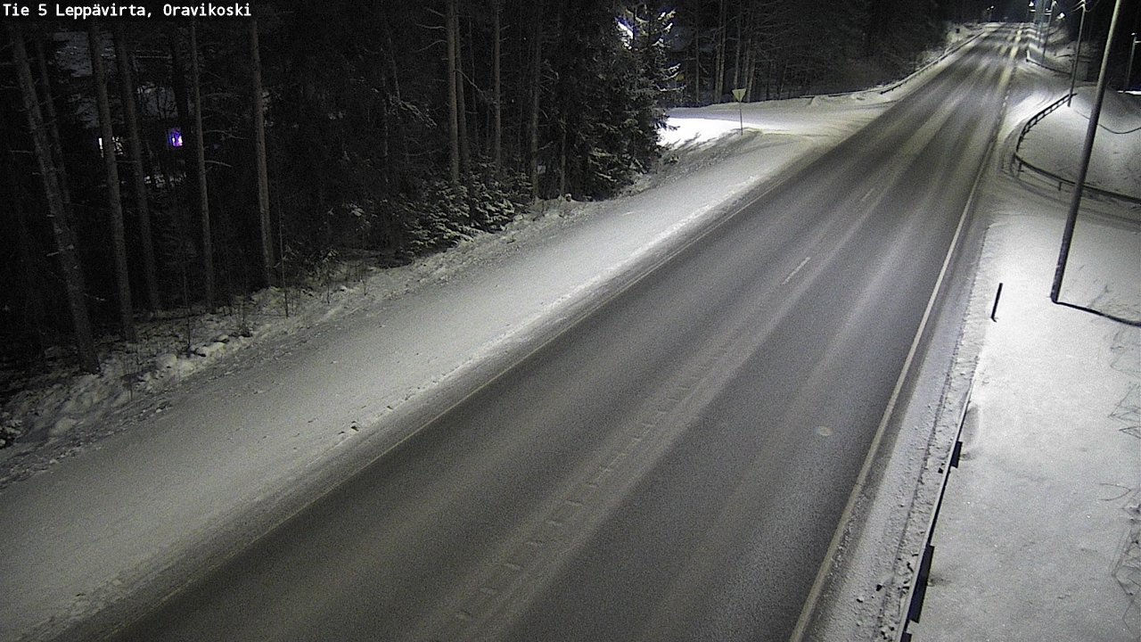 Weather Camera Image Väg 5 Leppävirta, Oravikoski, Leppävirta, Pohjois-Savo