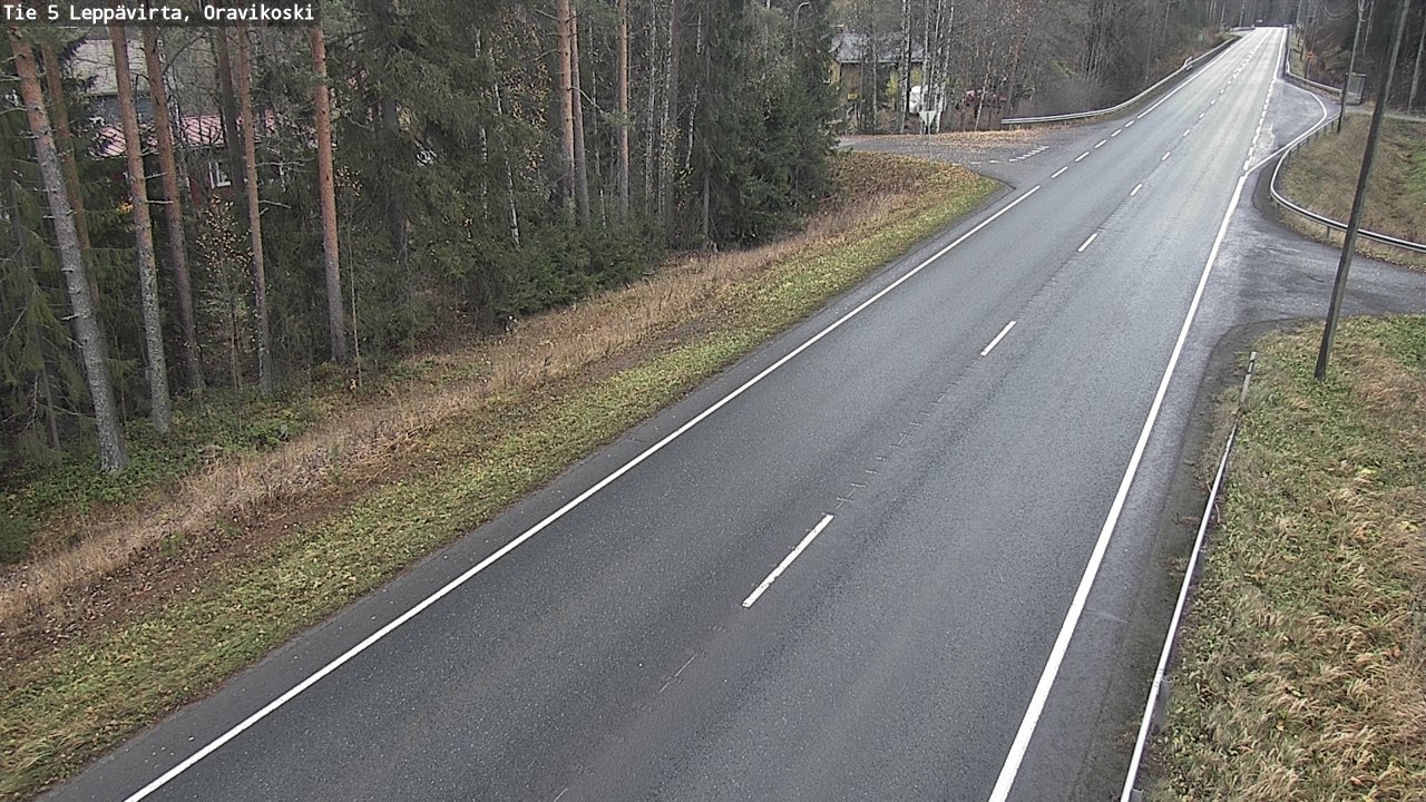 Weather Camera Image Väg 5 Leppävirta, Oravikoski, Leppävirta, Pohjois-Savo