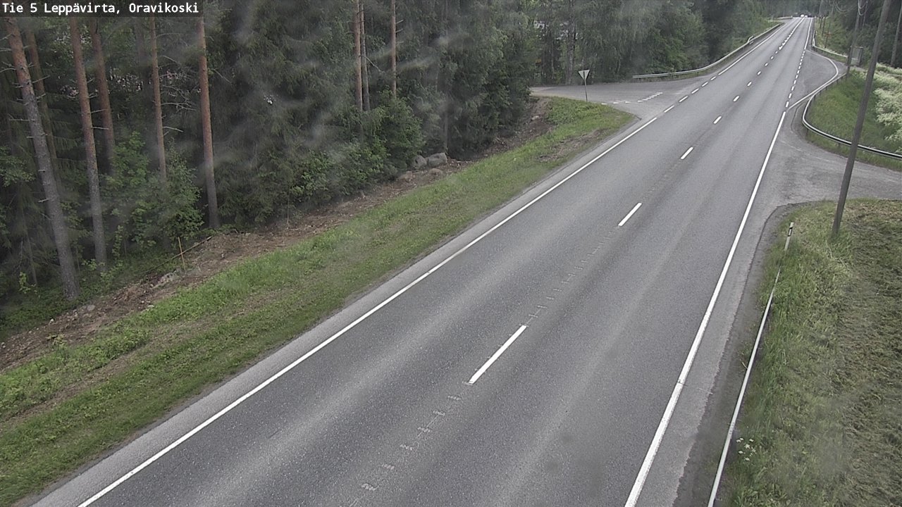 Weather Camera Image Väg 5 Leppävirta, Oravikoski, Leppävirta, Pohjois-Savo
