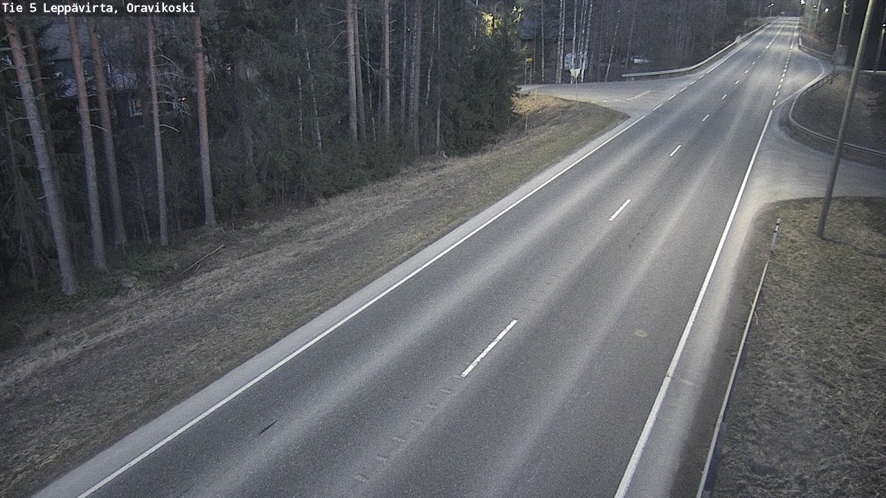 Weather Camera Image Väg 5 Leppävirta, Oravikoski, Leppävirta, Pohjois-Savo