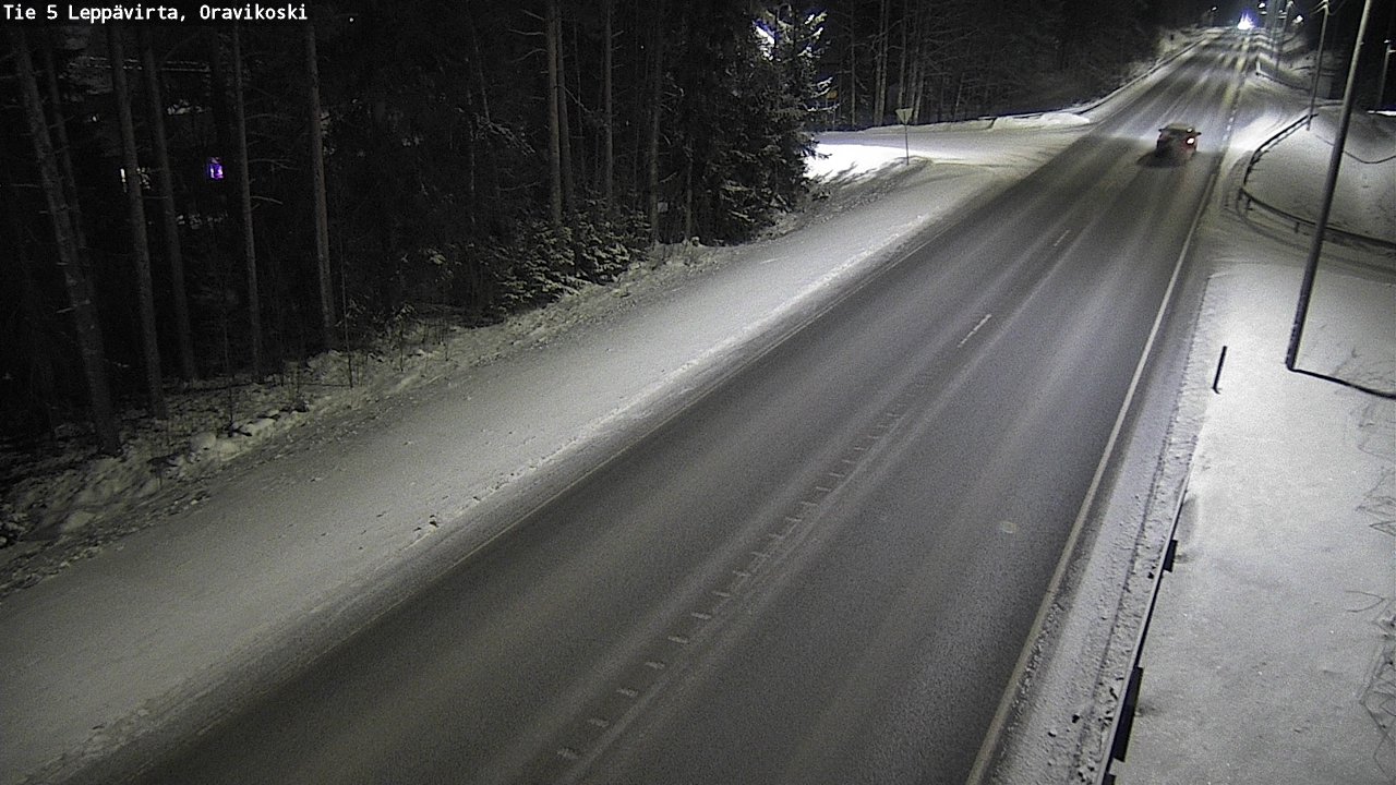 Weather Camera Image Väg 5 Leppävirta, Oravikoski, Leppävirta, Pohjois-Savo
