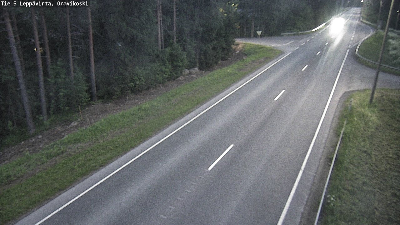 Weather Camera Image Väg 5 Leppävirta, Oravikoski, Leppävirta, Pohjois-Savo