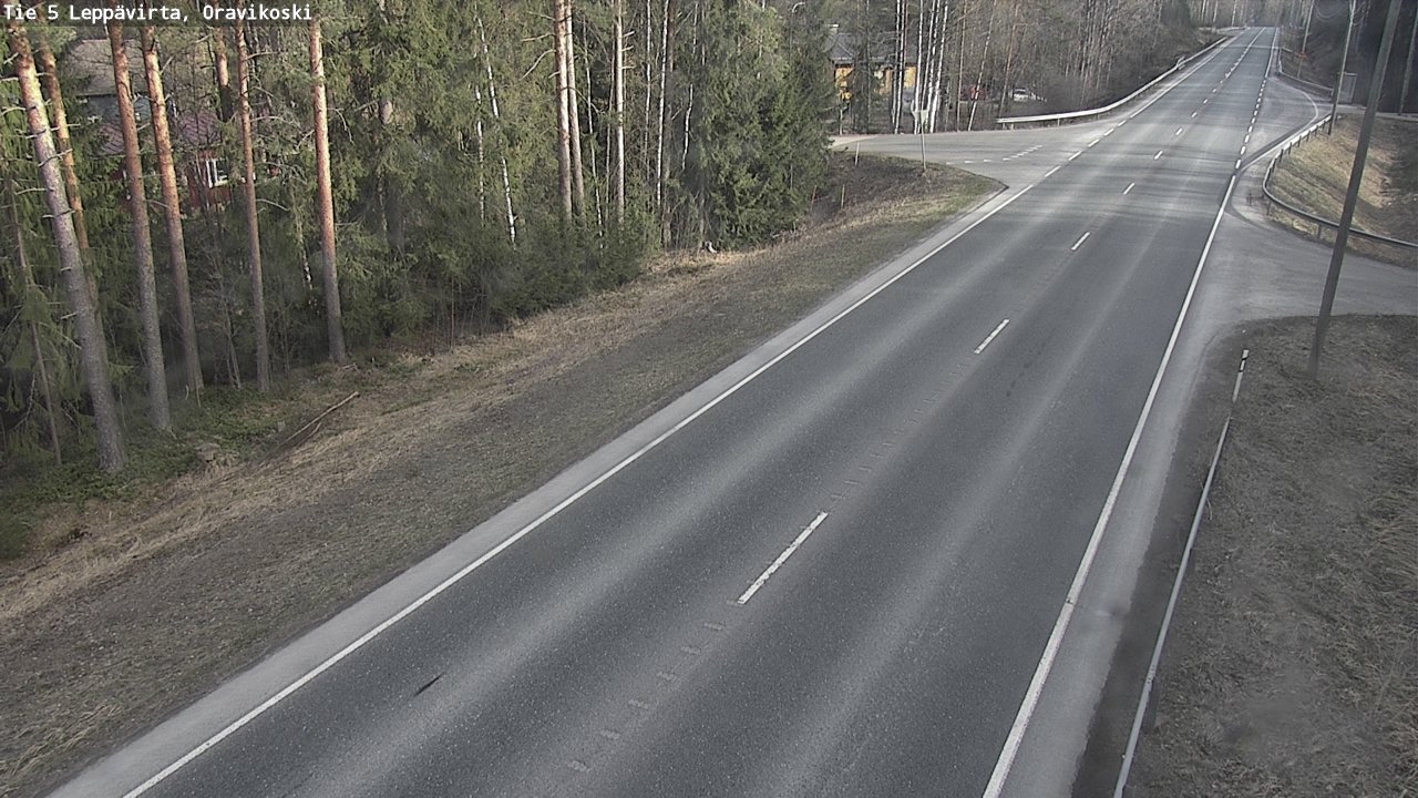 Weather Camera Image Väg 5 Leppävirta, Oravikoski, Leppävirta, Pohjois-Savo