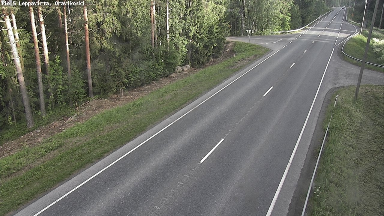 Weather Camera Image Väg 5 Leppävirta, Oravikoski, Leppävirta, Pohjois-Savo