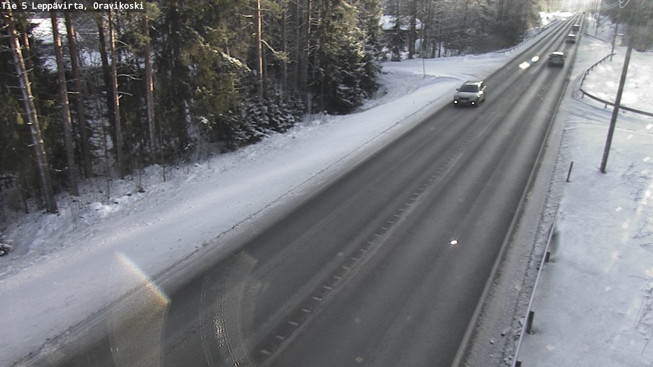 Weather Camera Image Väg 5 Leppävirta, Oravikoski, Leppävirta, Pohjois-Savo