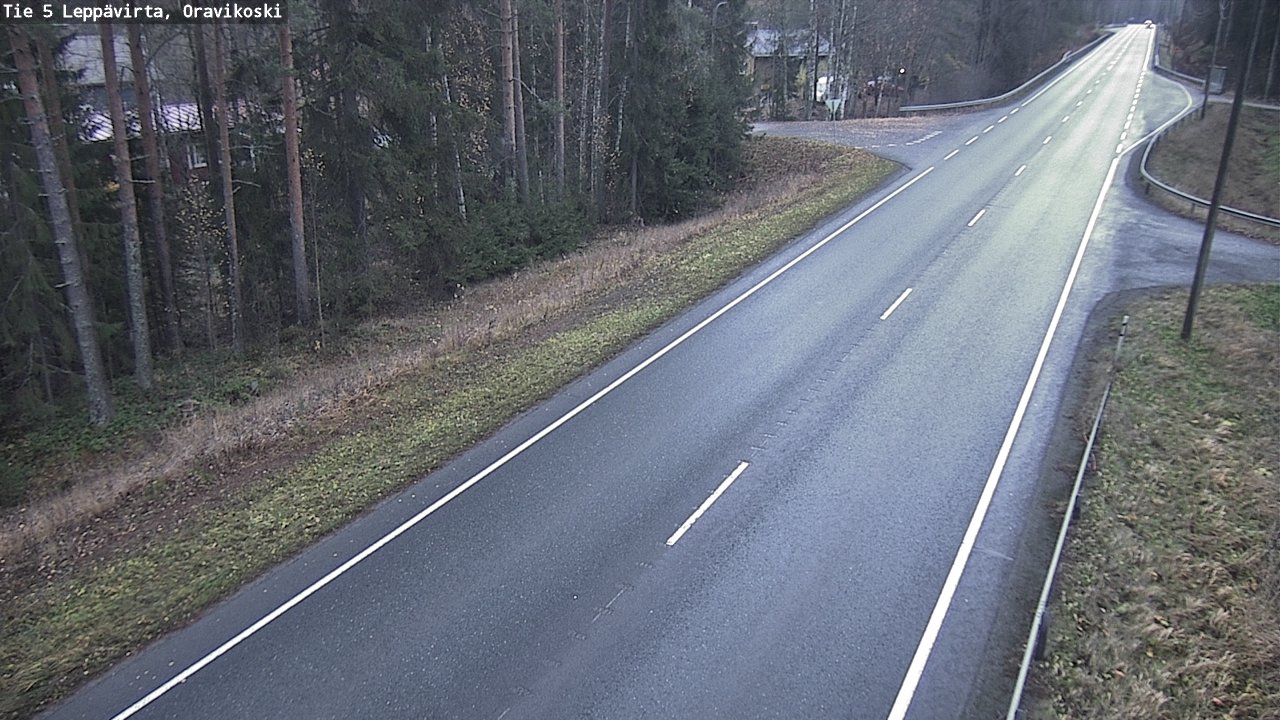 Weather Camera Image Väg 5 Leppävirta, Oravikoski, Leppävirta, Pohjois-Savo