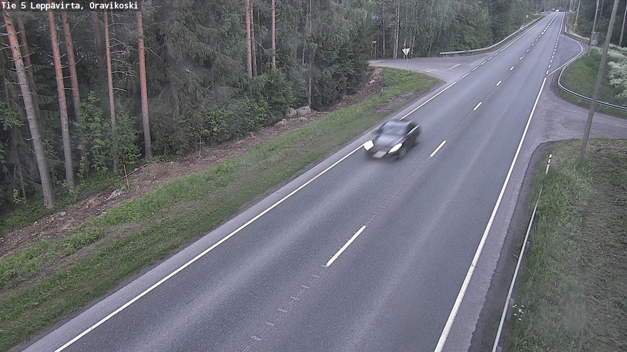 Weather Camera Image Väg 5 Leppävirta, Oravikoski, Leppävirta, Pohjois-Savo