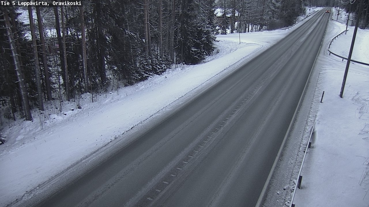 Weather Camera Image Väg 5 Leppävirta, Oravikoski, Leppävirta, Pohjois-Savo