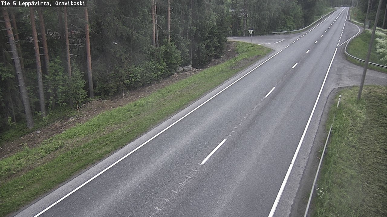 Weather Camera Image Väg 5 Leppävirta, Oravikoski, Leppävirta, Pohjois-Savo