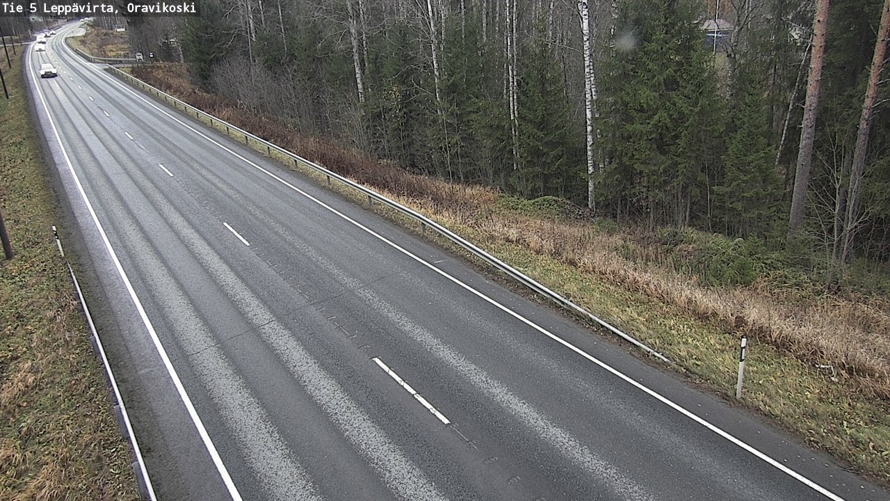 Weather Camera Image Väg 5 Leppävirta, Oravikoski, Leppävirta, Pohjois-Savo