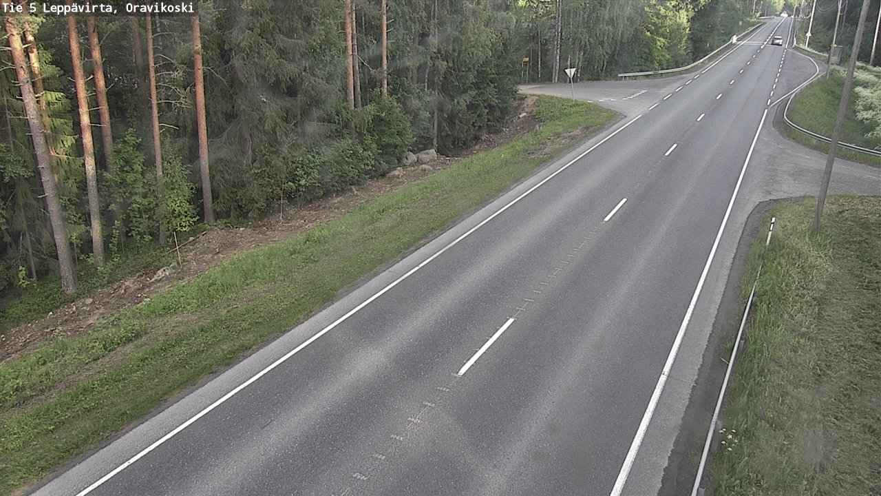 Weather Camera Image Väg 5 Leppävirta, Oravikoski, Leppävirta, Pohjois-Savo