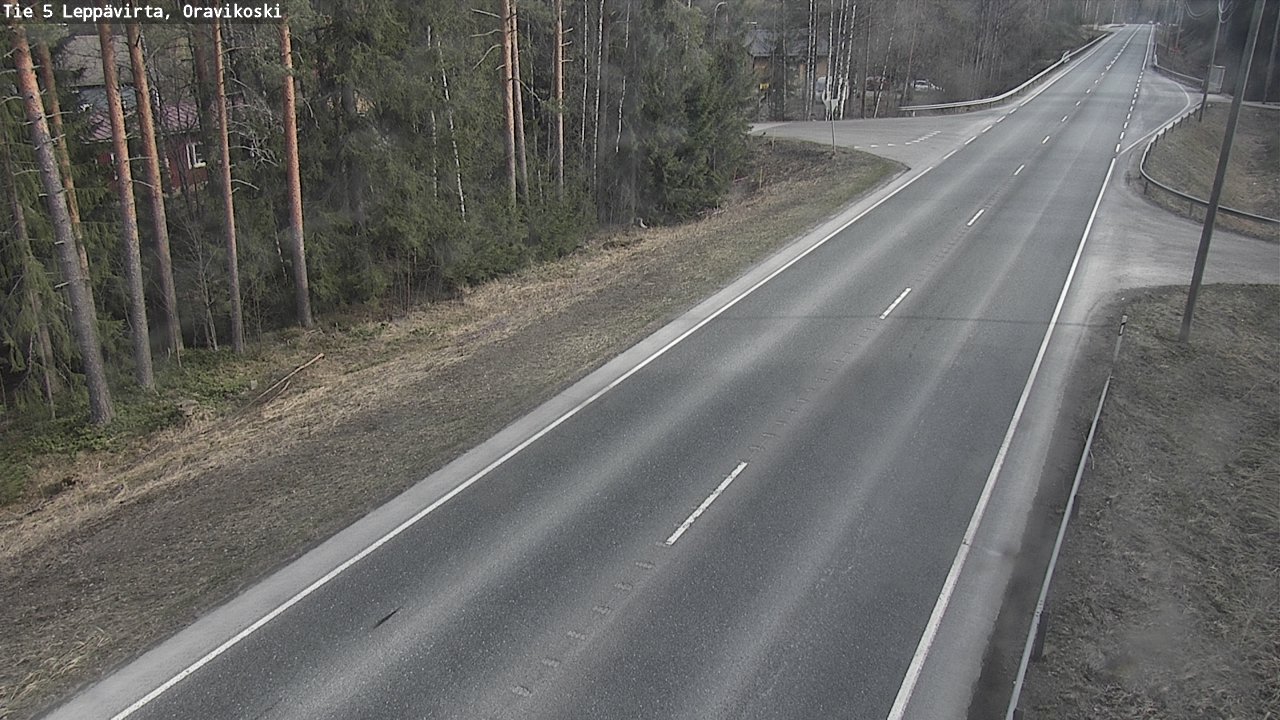 Weather Camera Image Väg 5 Leppävirta, Oravikoski, Leppävirta, Pohjois-Savo