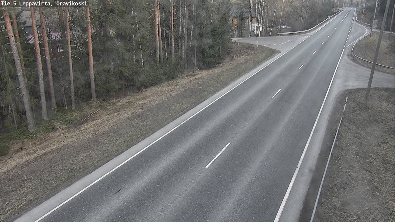 Weather Camera Image Väg 5 Leppävirta, Oravikoski, Leppävirta, Pohjois-Savo