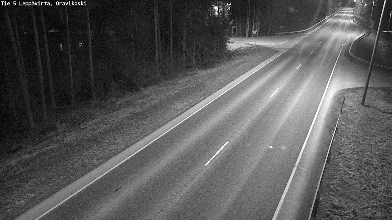 Weather Camera Image Väg 5 Leppävirta, Oravikoski, Leppävirta, Pohjois-Savo