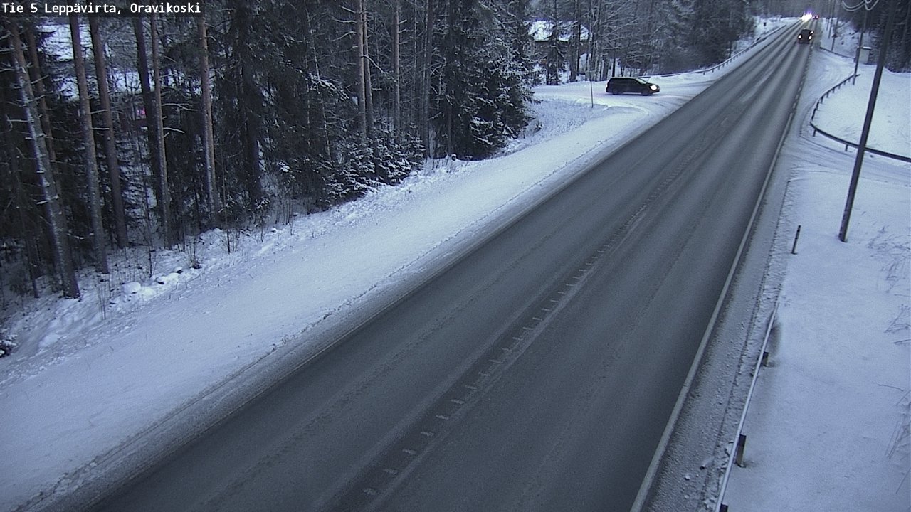 Weather Camera Image Väg 5 Leppävirta, Oravikoski, Leppävirta, Pohjois-Savo