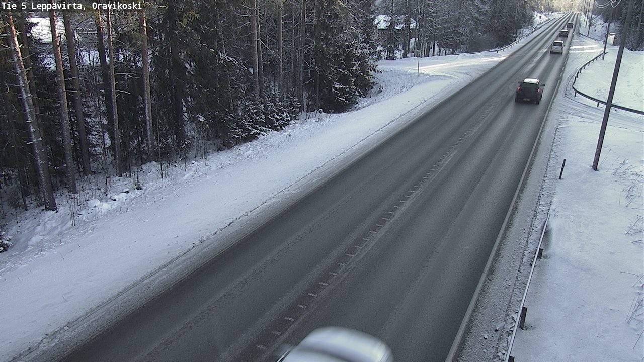 Weather Camera Image Väg 5 Leppävirta, Oravikoski, Leppävirta, Pohjois-Savo