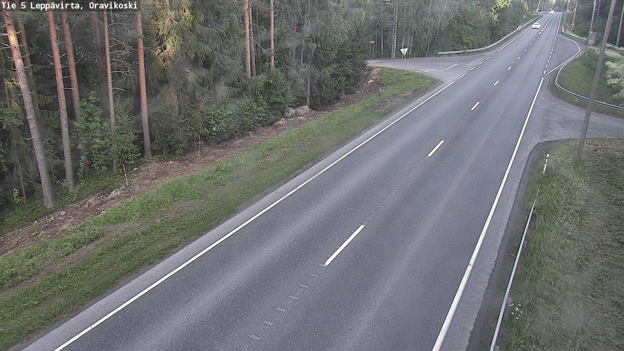 Weather Camera Image Väg 5 Leppävirta, Oravikoski, Leppävirta, Pohjois-Savo