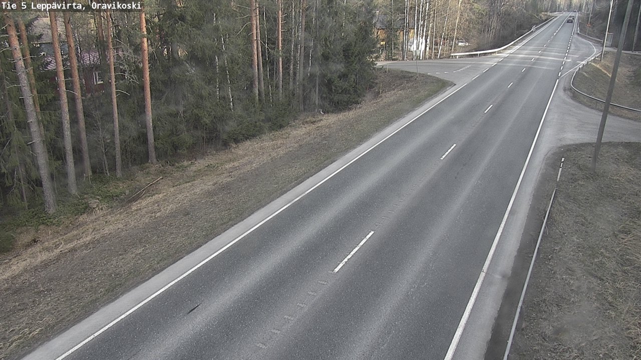 Weather Camera Image Väg 5 Leppävirta, Oravikoski, Leppävirta, Pohjois-Savo